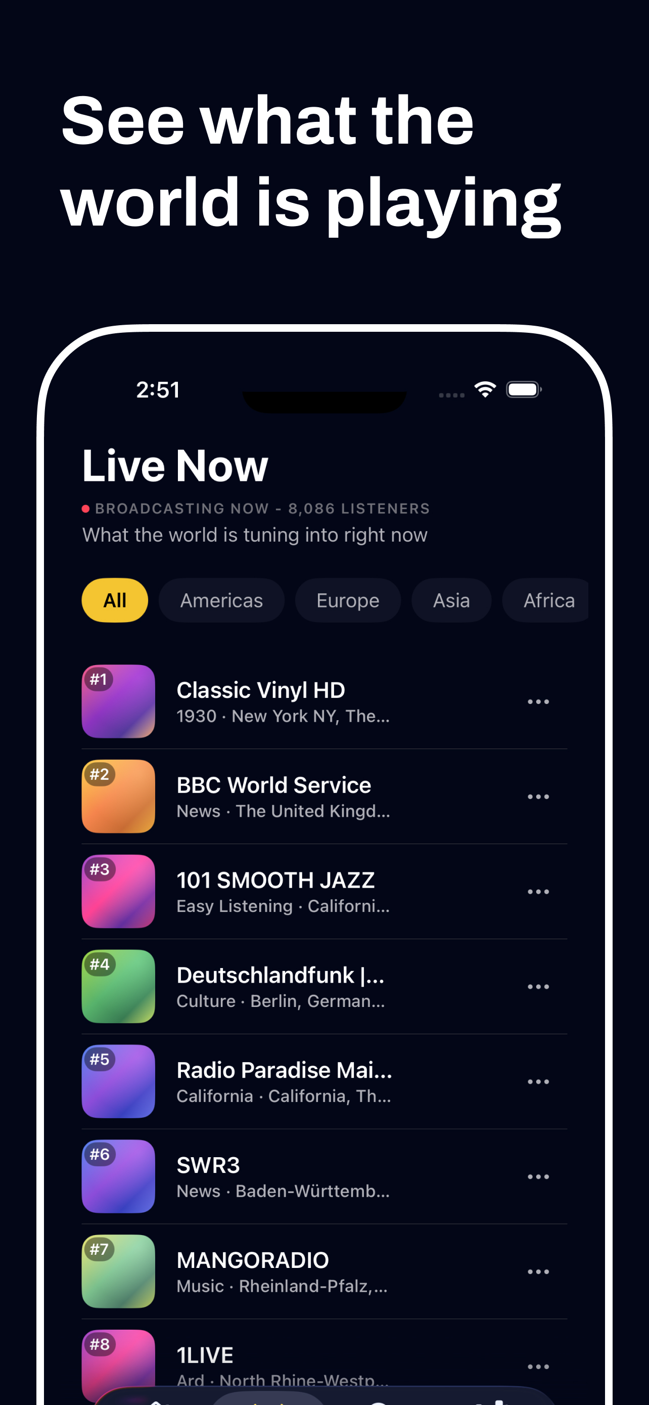 Live Now screen